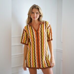 Yellow The Label: Felix Knit Dress in Desert